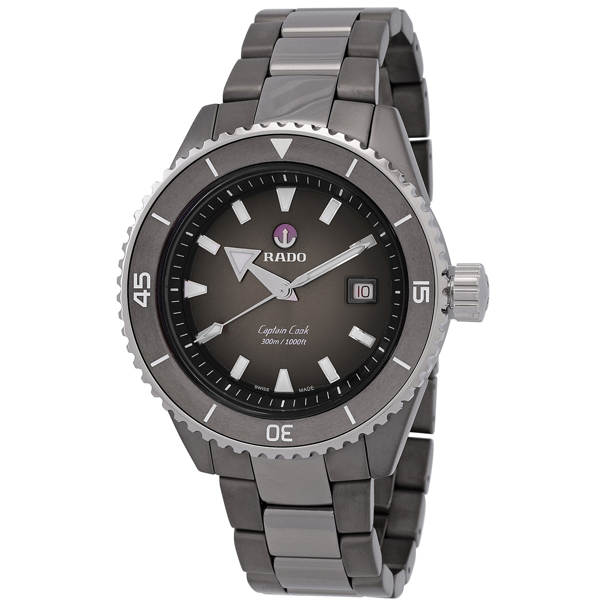 rado captain cook high tech ceramic diver automatic grey dial men's watch r32144102 rado captain cook high tech ceramic diver automatic grey dial men's watch r32144102
