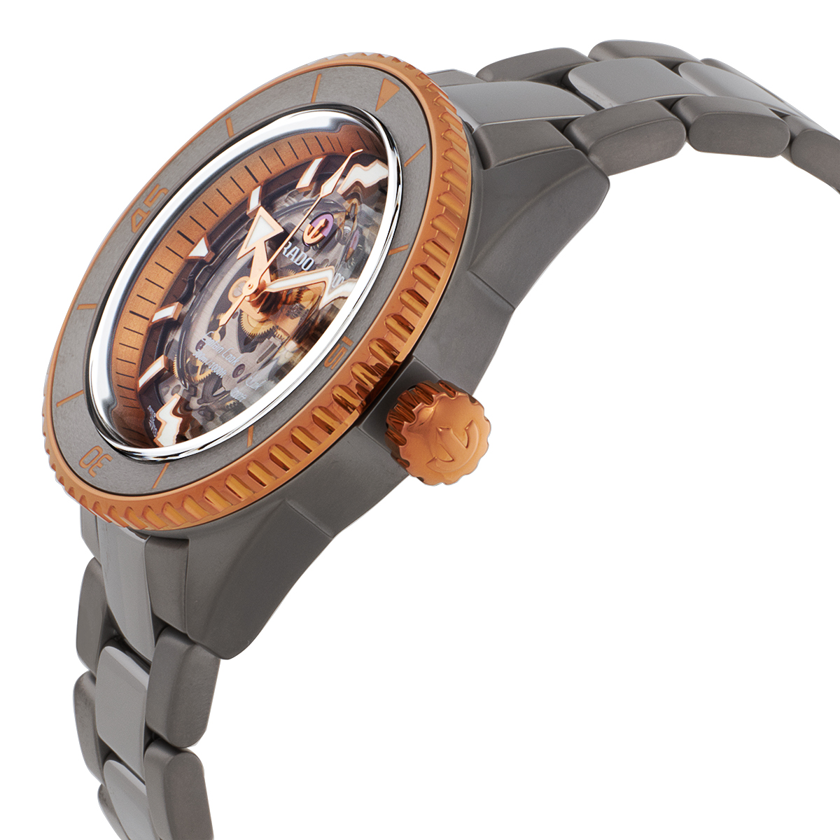 rado captain cook high tech ceramic skeleton automatic grey dial men's watch r32148162 rado captain cook high tech ceramic skeleton automatic grey dial men's watch r32148162
