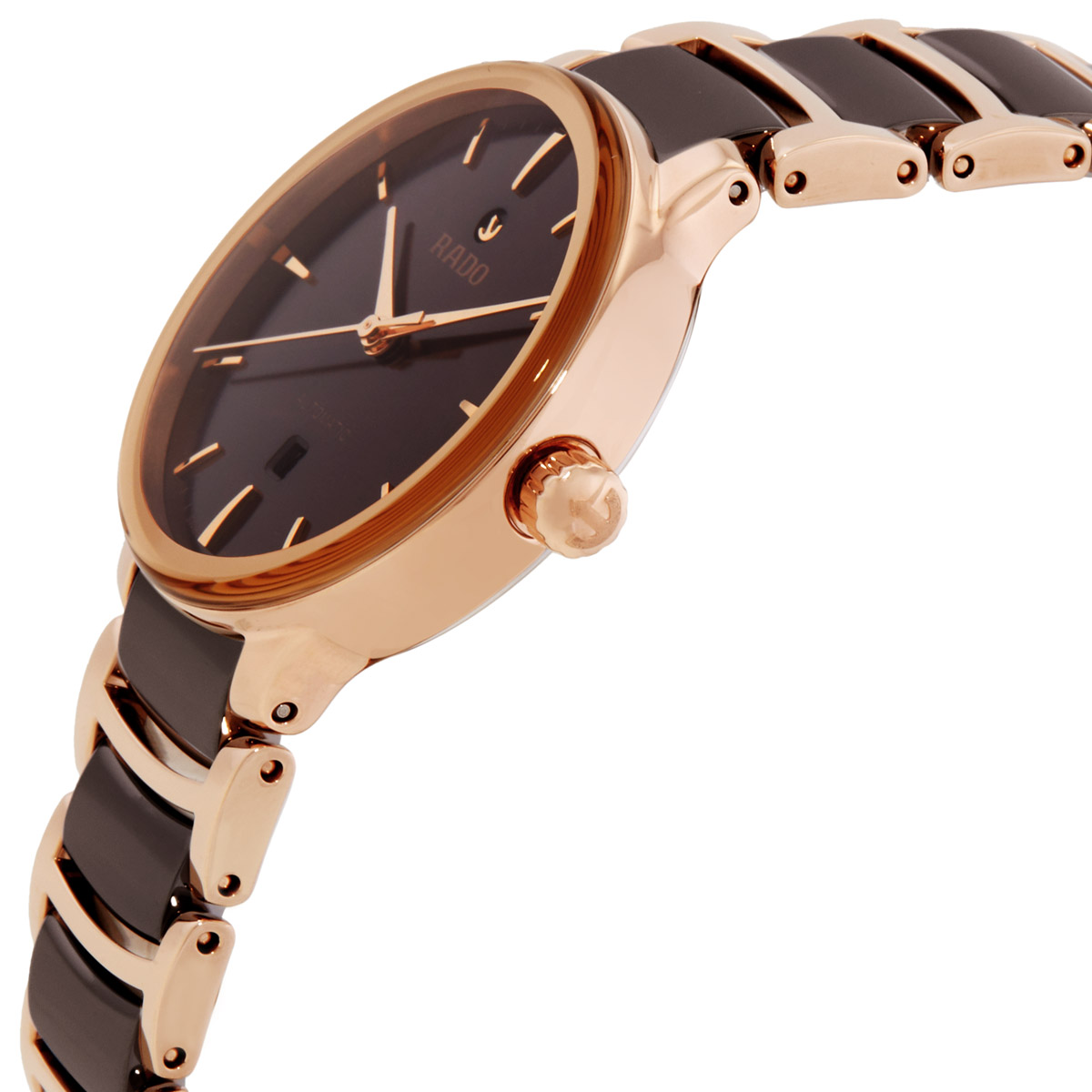 rado centrix automatic brown dial ladies watch r30019302 rado centrix automatic brown dial ladies watch r30019302