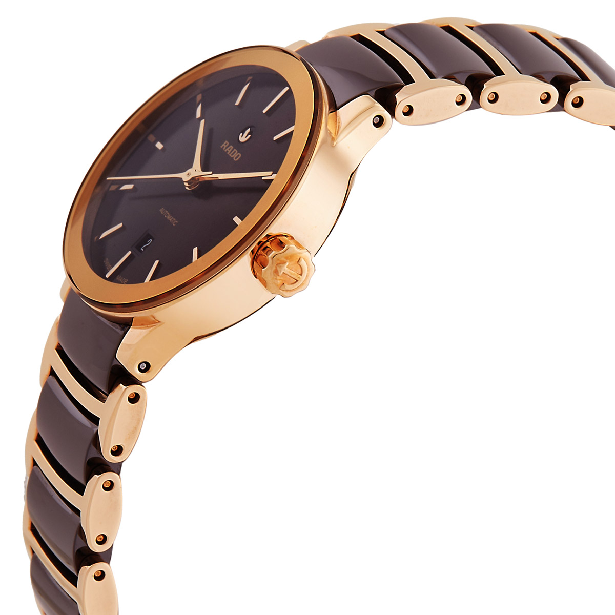 rado centrix automatic brown dial ladies watch r30183302 rado centrix automatic brown dial ladies watch r30183302