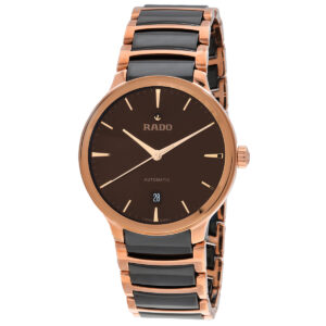 rado centrix automatic brown dial men's watch r30017302