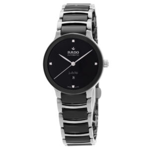 Home rado centrix automatic diamond black dial ladies watch r30020712
