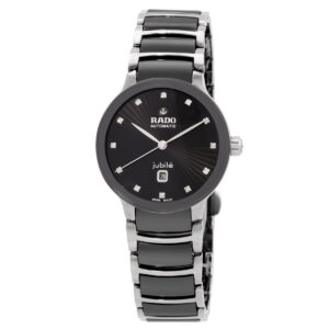 Home rado centrix automatic diamond black dial ladies watch r30020742