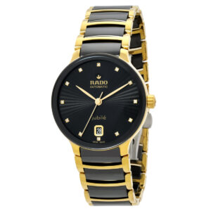rado centrix automatic diamond black dial ladies watch r30032742