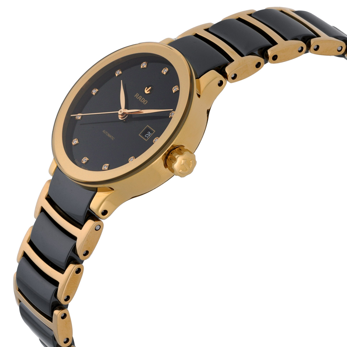 rado centrix automatic diamond black dial ladies watch r30080762 rado centrix automatic diamond black dial ladies watch r30080762