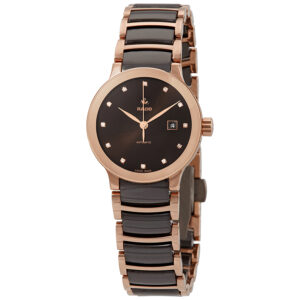 rado centrix automatic diamond brown dial ladies watch r30183752