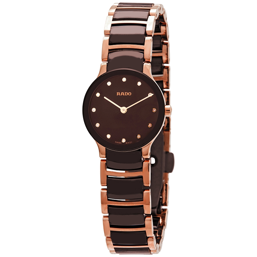 rado centrix brown diamond dial ladies watch r30190702 rado centrix brown diamond dial ladies watch r30190702