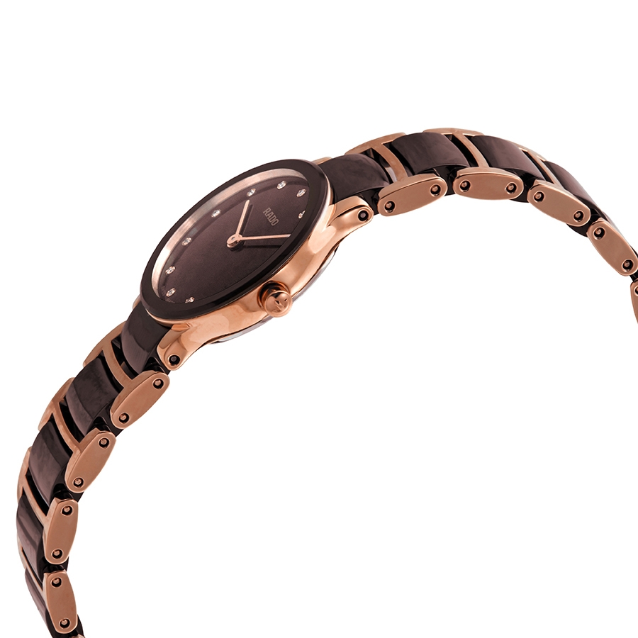 rado centrix brown diamond dial ladies watch r30190702 rado centrix brown diamond dial ladies watch r30190702