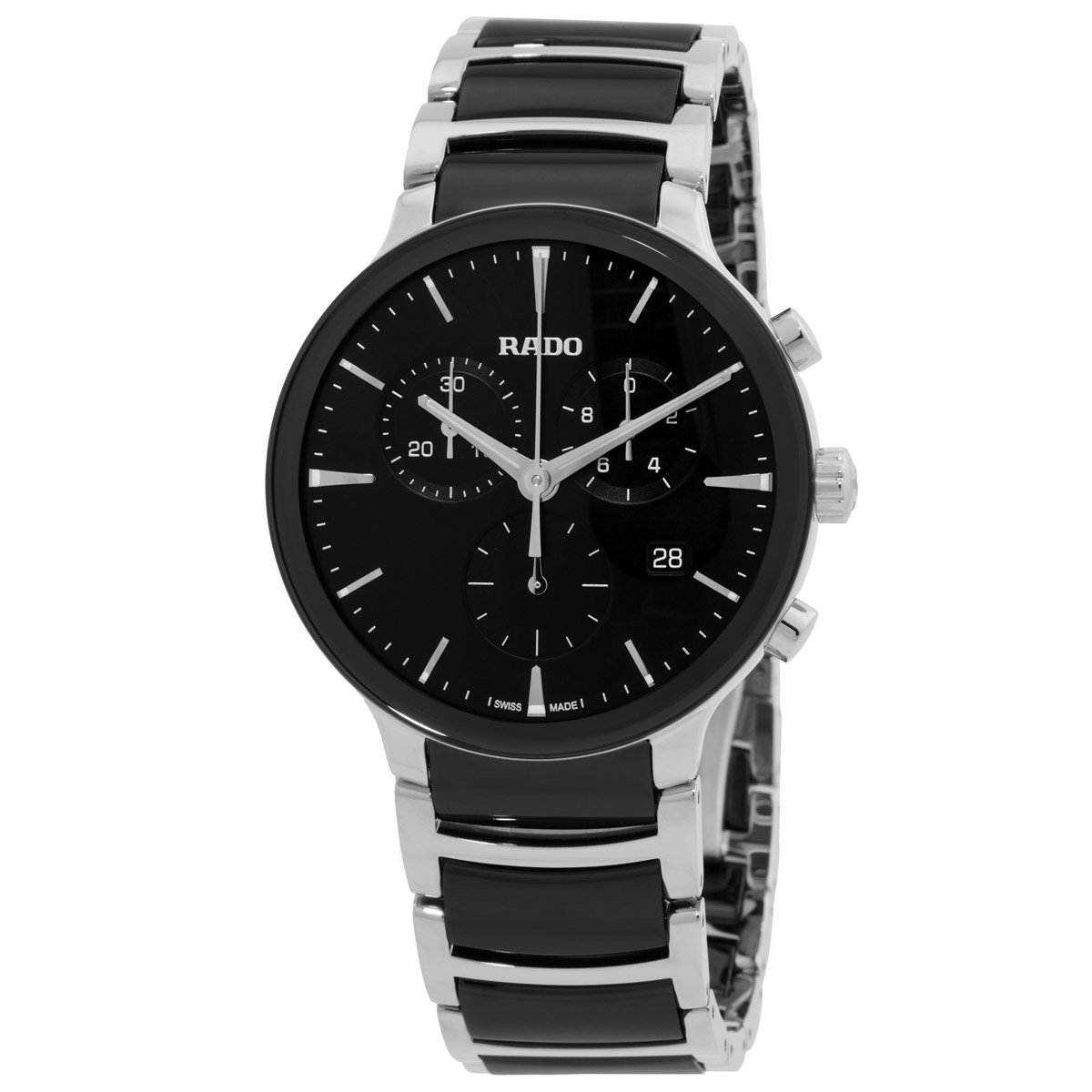 rado centrix chronograph quartz black dial men's watch r30210152 rado centrix chronograph quartz black dial men's watch r30210152