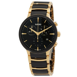 rado centrix chronograph quartz black dial men's watch r30211152