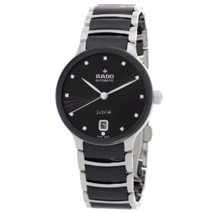 Home rado centrix diamonds automatic black dial ladies watch r30031742