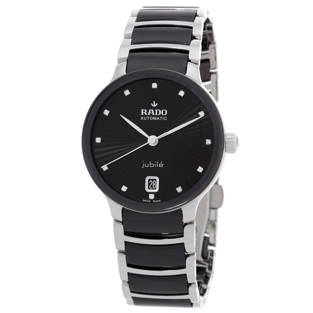 rado centrix diamonds automatic black dial ladies watch r30031742 rado centrix diamonds automatic black dial ladies watch r30031742