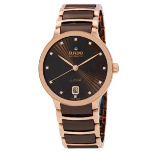 Home rado centrix diamonds automatic brown dial ladies watch r30037732