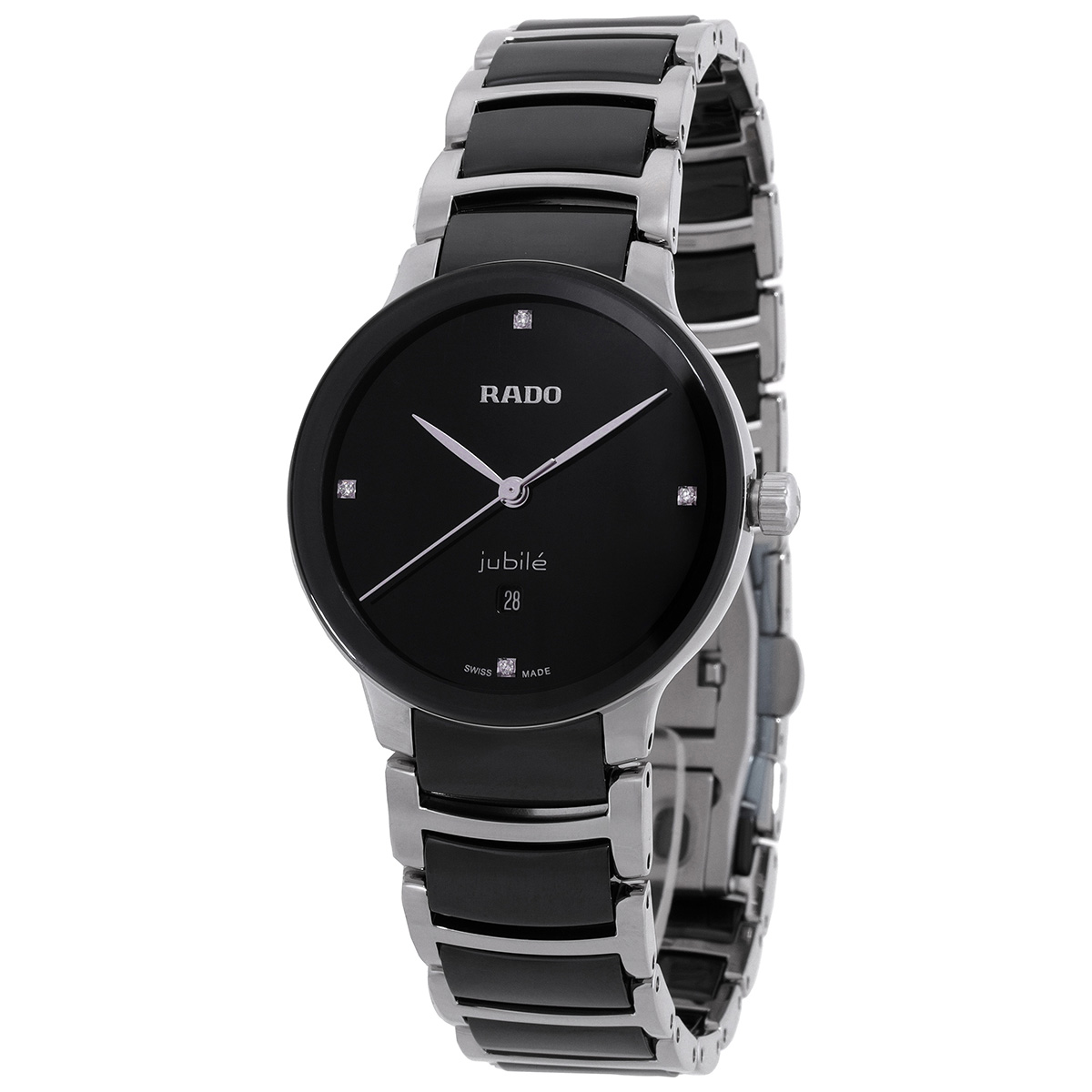 rado centrix diamonds quartz black dial ladies watch r30026712 rado centrix diamonds quartz black dial ladies watch r30026712