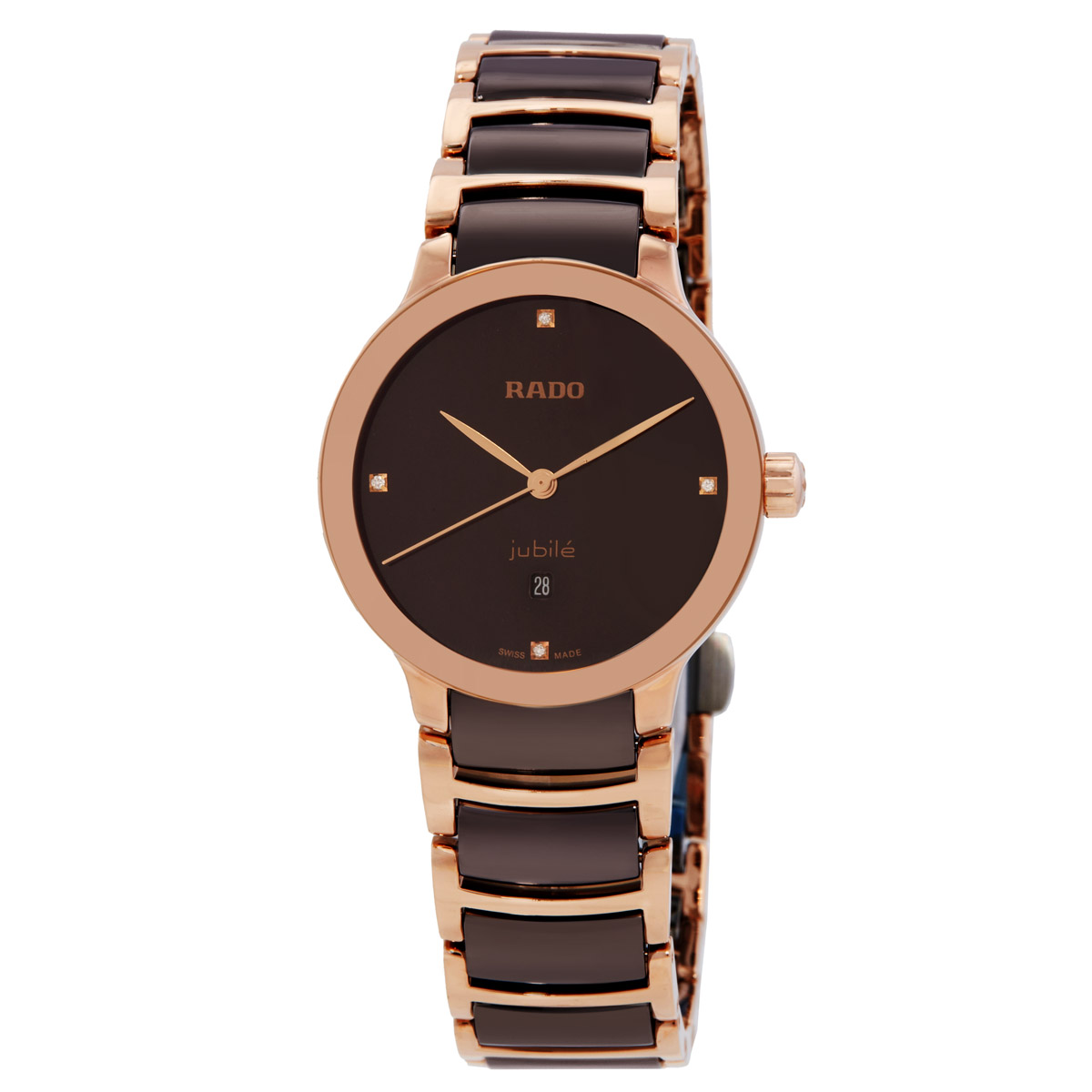 rado centrix diamonds quartz brown dial ladies watch r30024712 rado centrix diamonds quartz brown dial ladies watch r30024712