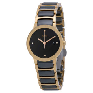 rado centrix jubile ceramic rose gold tone ladies watch r30555712