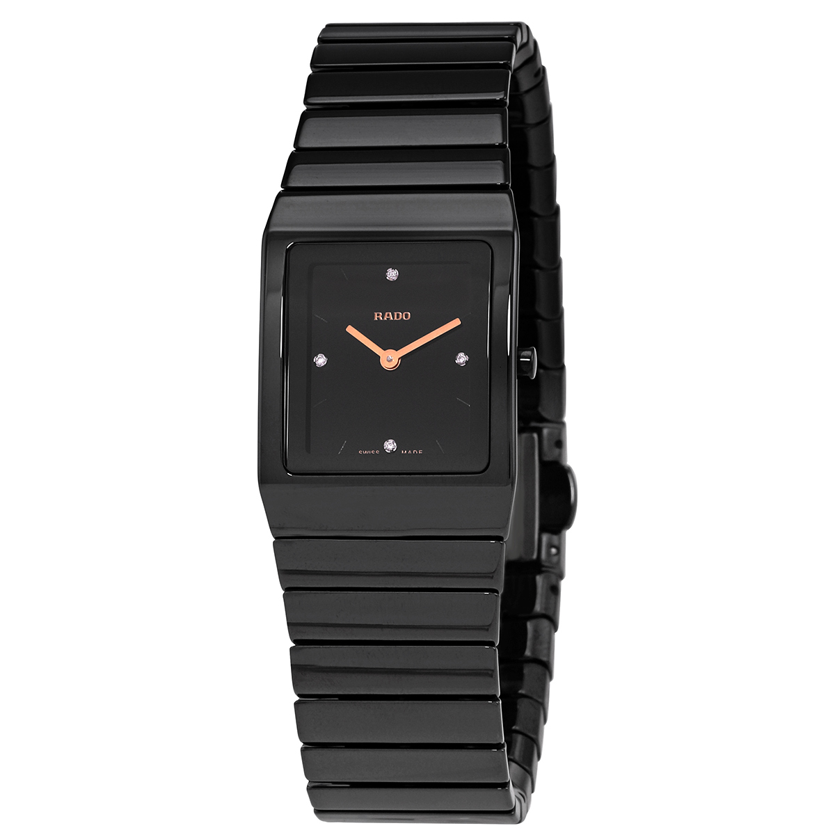 rado ceramica black diamond dial ladies ceramic watch r21702722 rado ceramica black diamond dial ladies ceramic watch r21702722