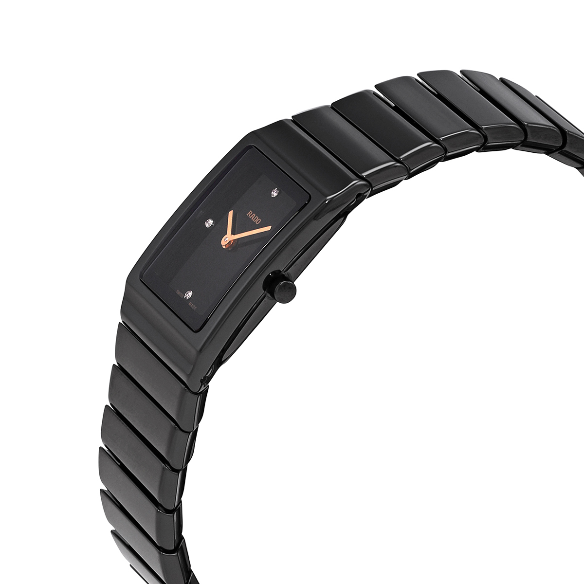 rado ceramica black diamond dial ladies ceramic watch r21702722 rado ceramica black diamond dial ladies ceramic watch r21702722