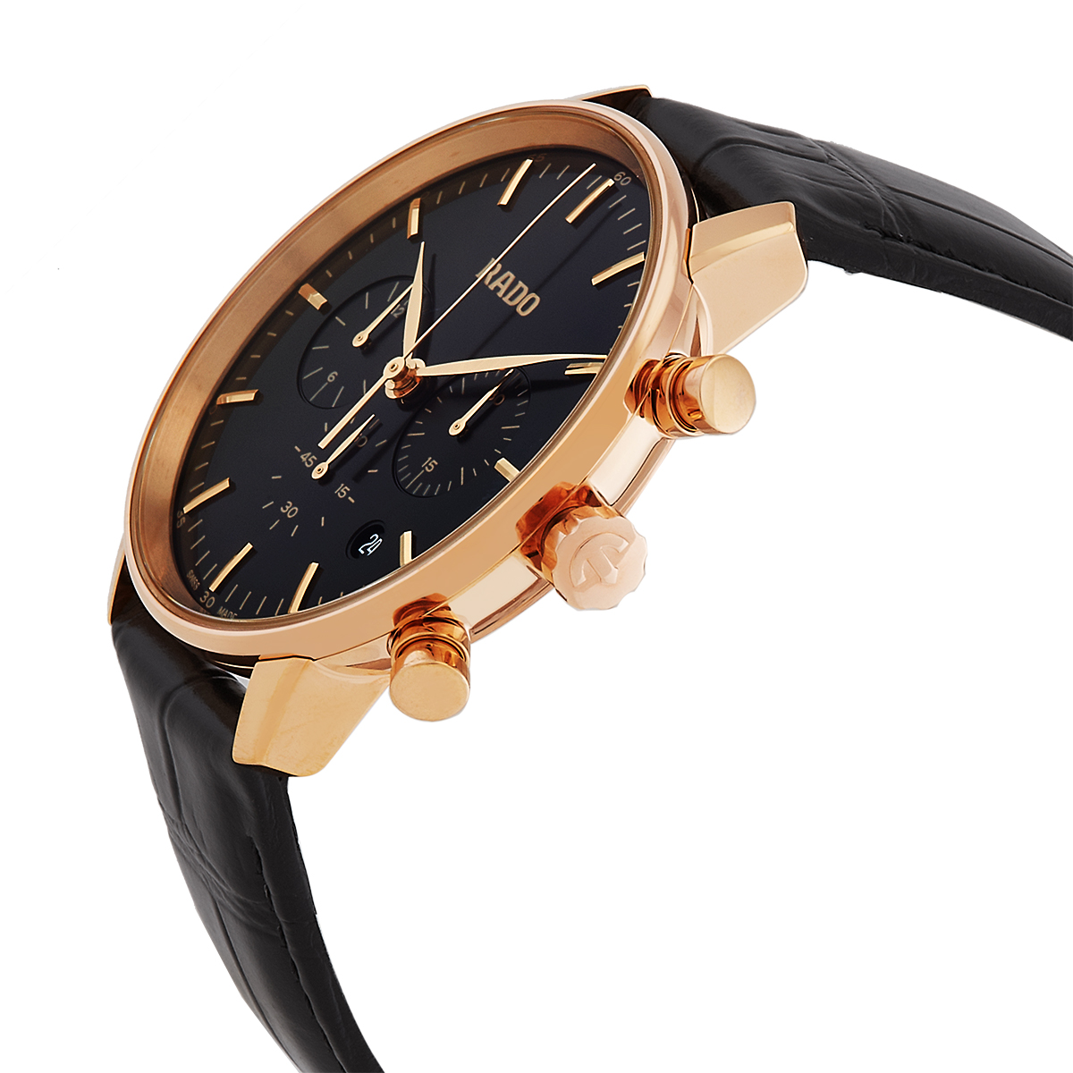 rado coupole classic chronograph quartz black dial men's watch r22911165 rado coupole classic chronograph quartz black dial men's watch r22911165