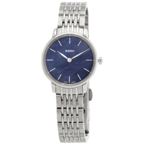 rado coupole classic quartz blue mother of pearl dial ladies watch r22897913
