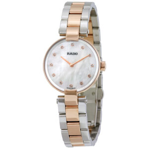 rado coupole mother of pearl diamond two tone ladies watch r22855924