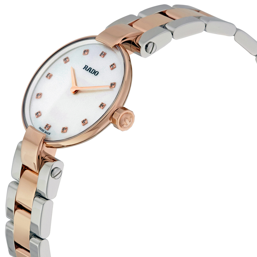 rado coupole mother of pearl diamond two tone ladies watch r22855924 rado coupole mother of pearl diamond two tone ladies watch r22855924