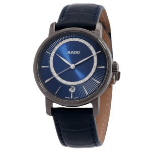 rado diamaster quartz blue dial ladies watch r14064725