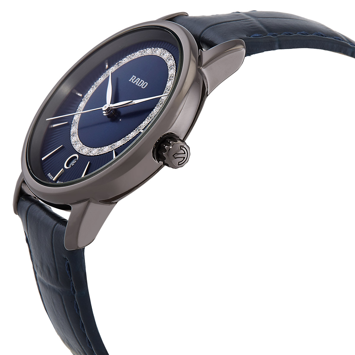rado diamaster quartz blue dial ladies watch r14064725 rado diamaster quartz blue dial ladies watch r14064725