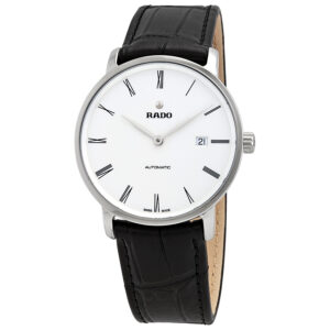 rado diamaster thinline automatic white dial men's watch r14067036