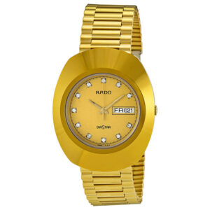 Home rado diastar quartz diamond gold dial men's watch r12393633