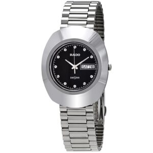 Home rado diastar black dial stainless steel men's watch r12391153