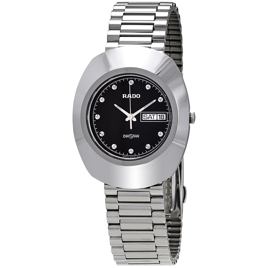 rado diastar black dial stainless steel men's watch r12391153 rado diastar black dial stainless steel men's watch r12391153