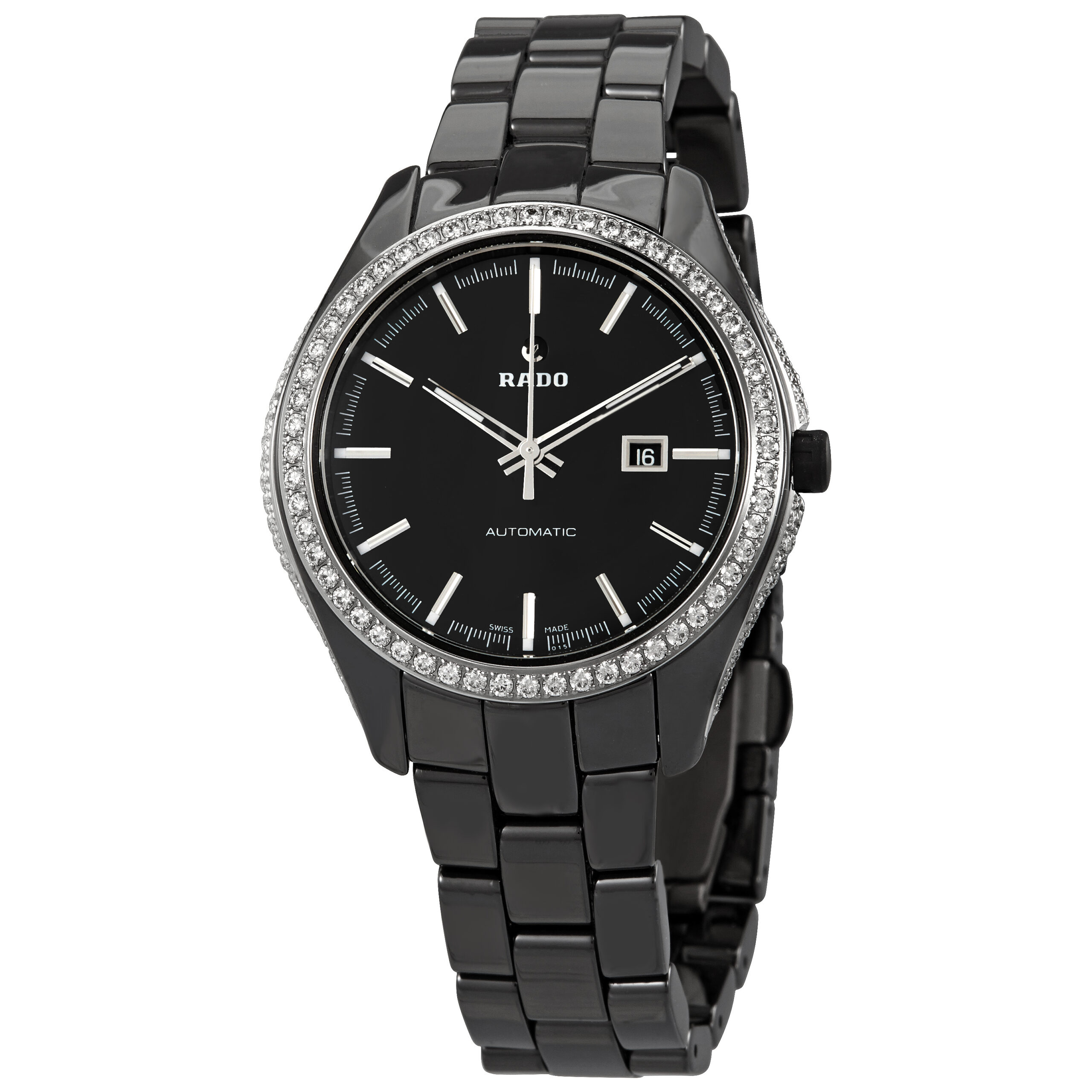 rado hyperchrome automatic diamond black dial ladies watch r32482152 rado hyperchrome automatic diamond black dial ladies watch r32482152