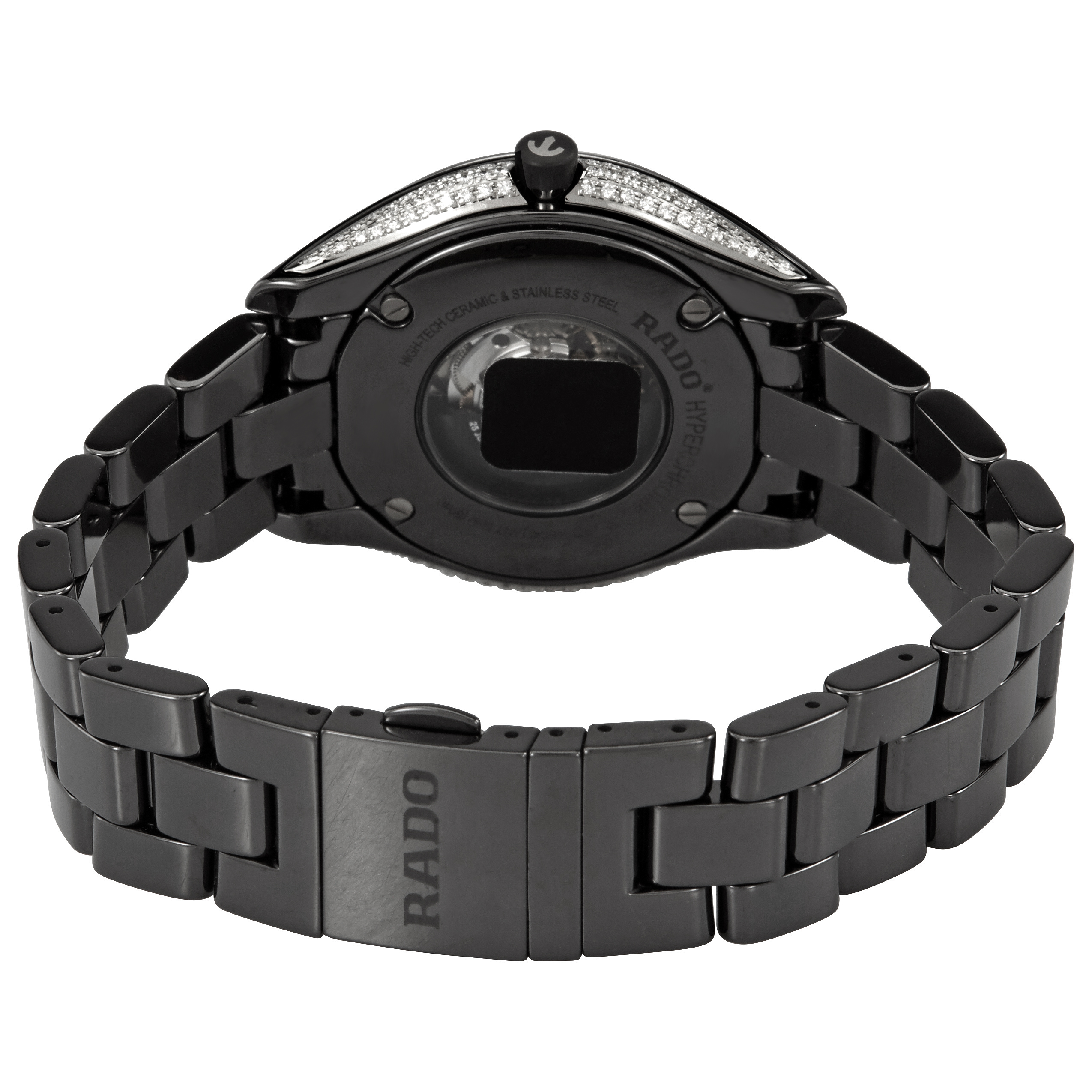 rado hyperchrome automatic diamond black dial ladies watch r32482152 rado hyperchrome automatic diamond black dial ladies watch r32482152