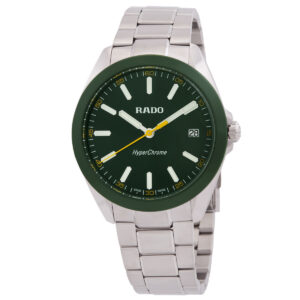 rado hyperchrome quartz green dial men's watch r32280313