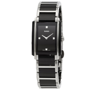 Home rado integral quartz black dial black ceramic ladies watch r20613712
