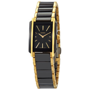 Home rado integral quartz black dial two tone ladies watch r20845162
