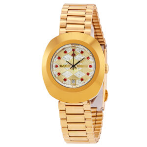 Home rado original automatic diamond champagne dial ladies watch r12416193