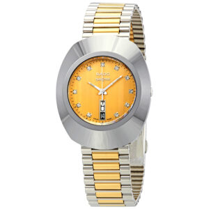 rado original yellow gold dial two tone ladies watch r12305304