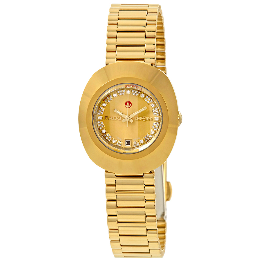 rado the original s automatic gold dial ladies watch r12416673 rado the original s automatic gold dial ladies watch r12416673