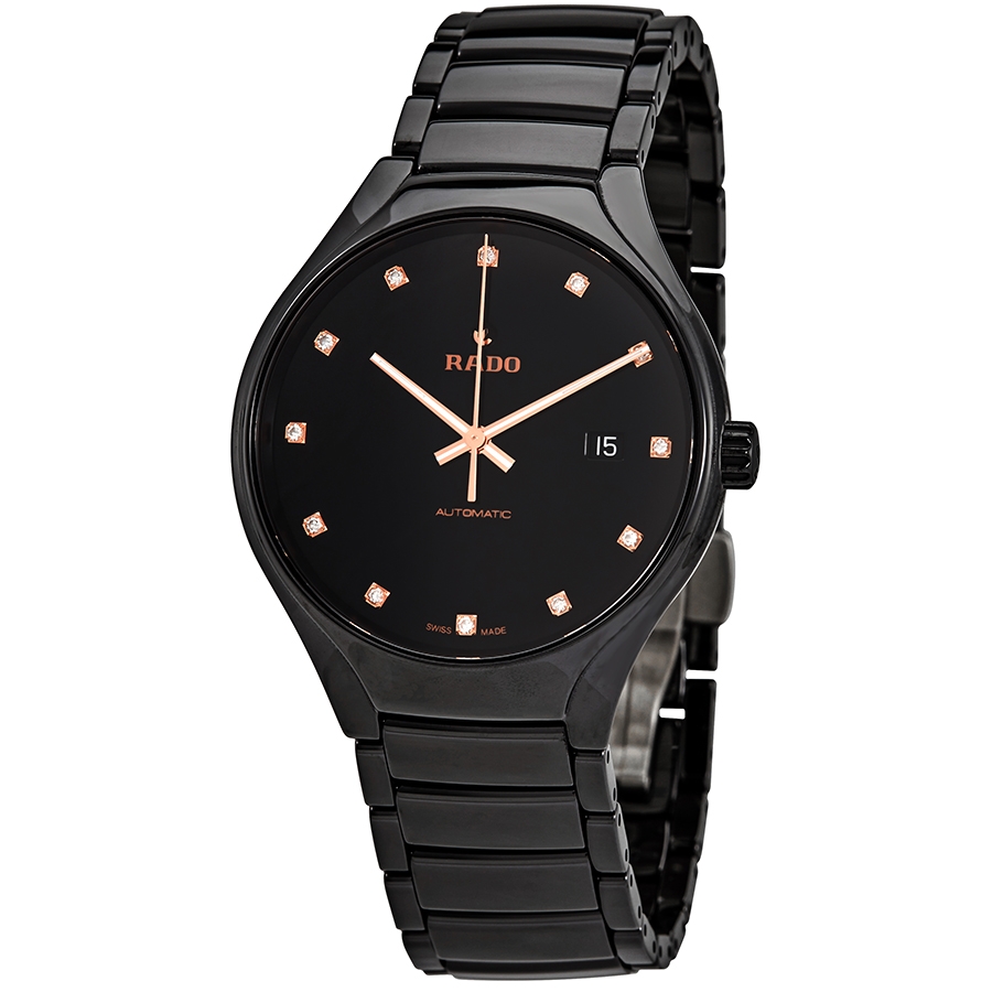 rado true automatic diamond black dial men's watch r27056732 rado true automatic diamond black dial men's watch r27056732