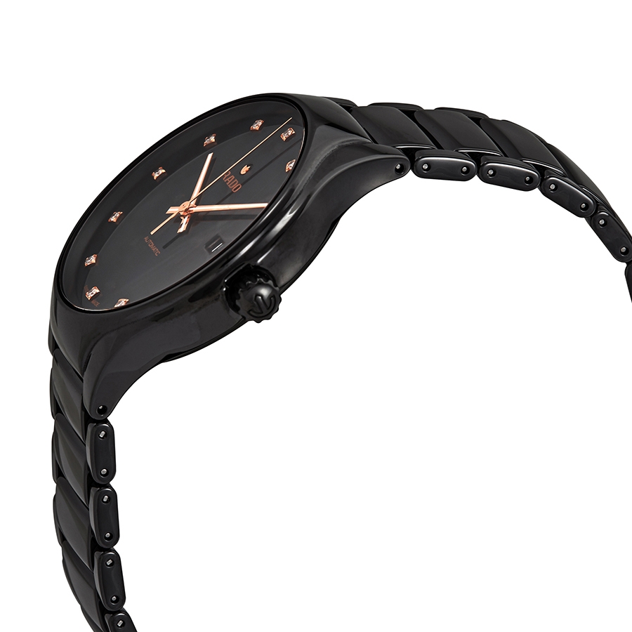 rado true automatic diamond black dial men's watch r27056732 rado true automatic diamond black dial men's watch r27056732