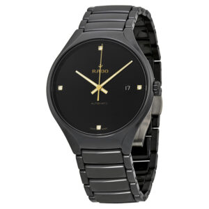 Home rado true black dial black ceramic men's watch r27056712
