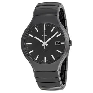 rado true black dial black ceramic men's watch r27857162