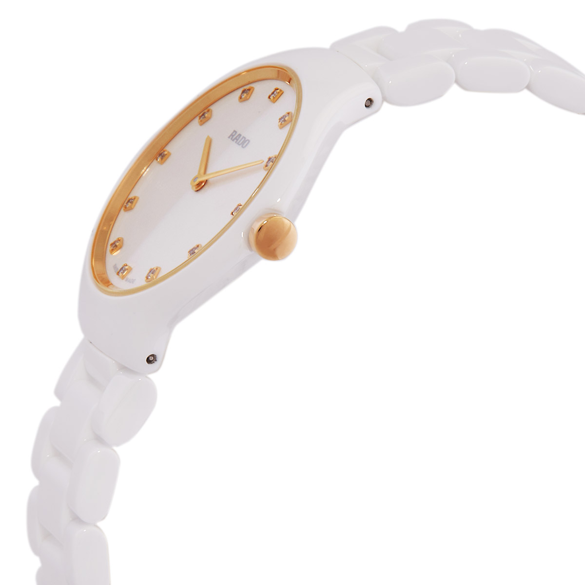 rado true round thinline quartz diamond white dial ladies watch r27958722 rado true round thinline quartz diamond white dial ladies watch r27958722