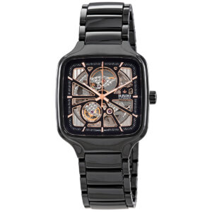 Home rado true square automatic black dial men's watch r27086162