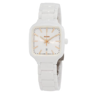 Home rado true square quartz white dial ladies watch r27072012