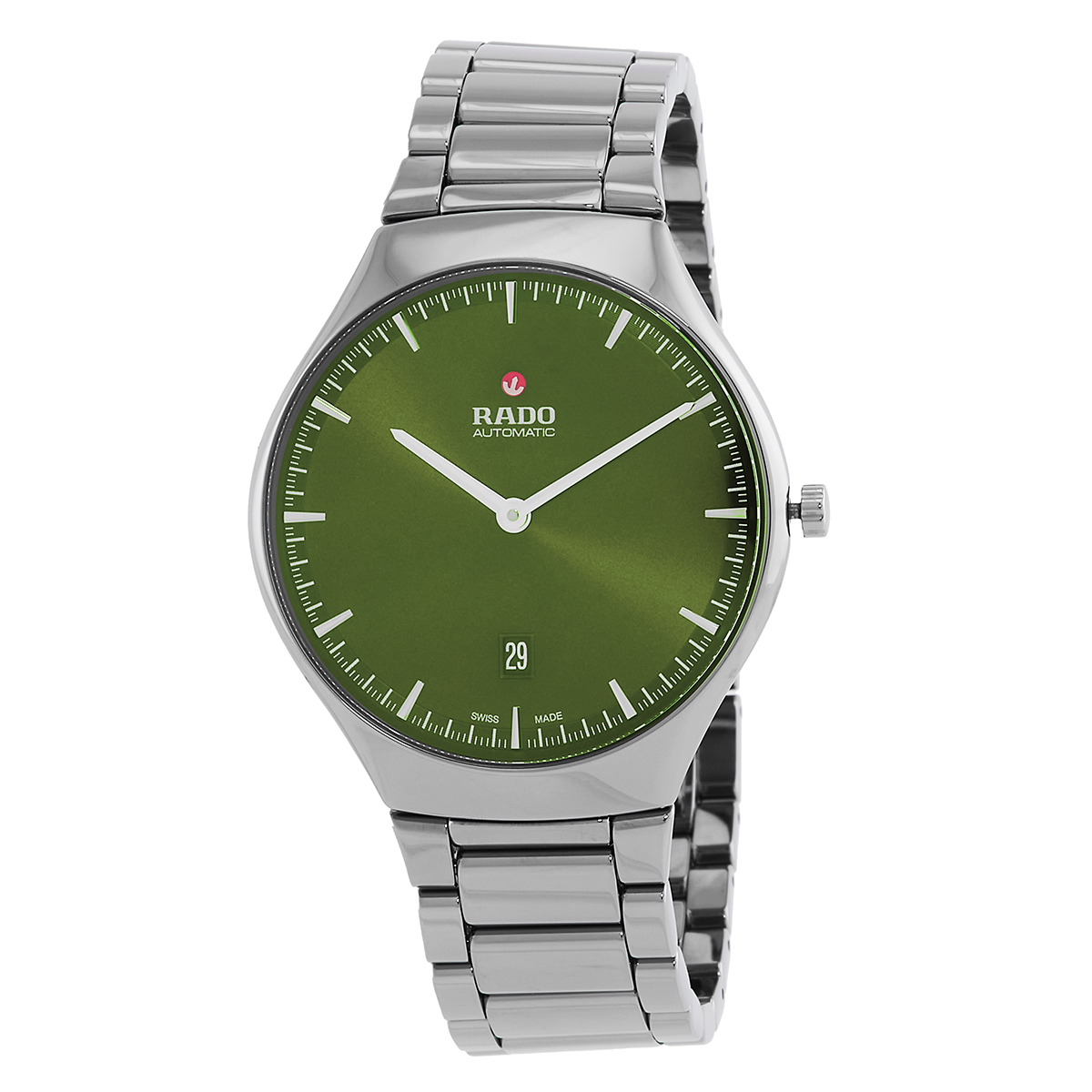 rado true thinline automatic green dial men's watch r27088312 rado true thinline automatic green dial men's watch r27088312