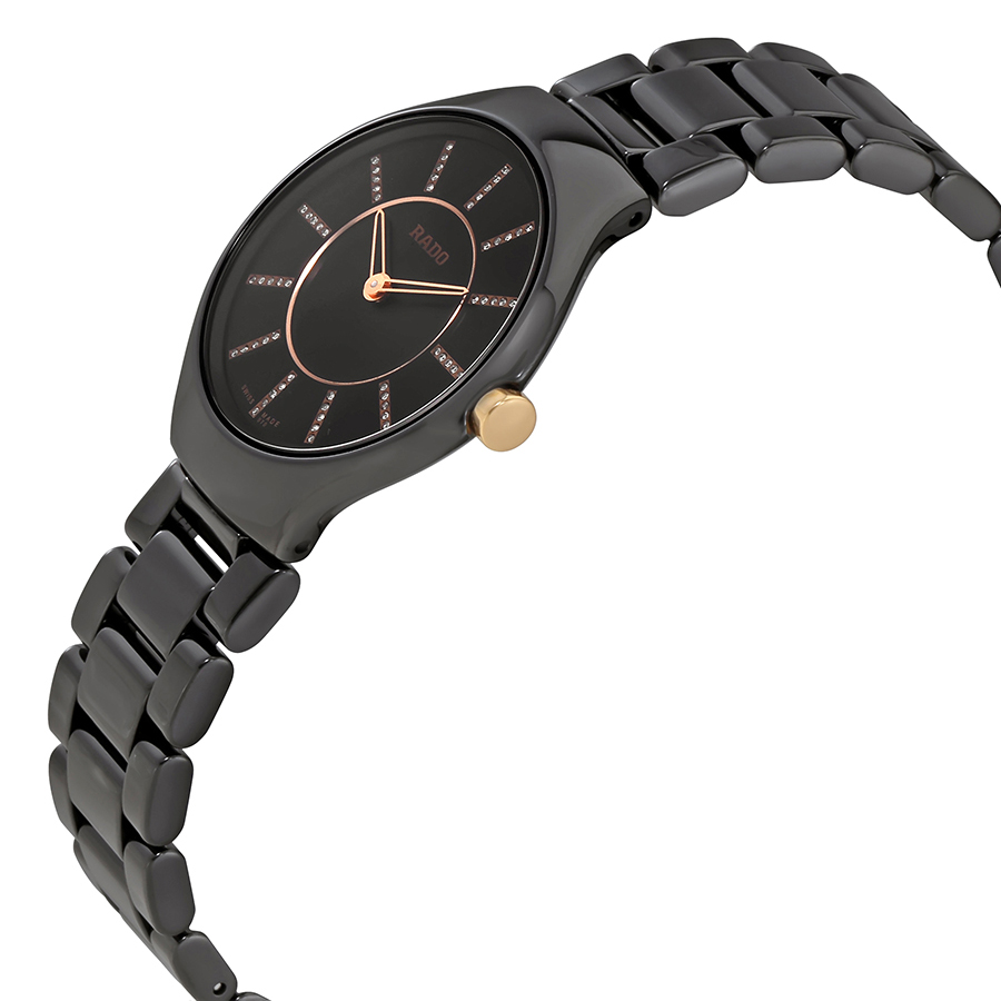 radotrue black dial diamond markers ladies ceramic watch r27742702 radotrue black dial diamond markers ladies ceramic watch r27742702