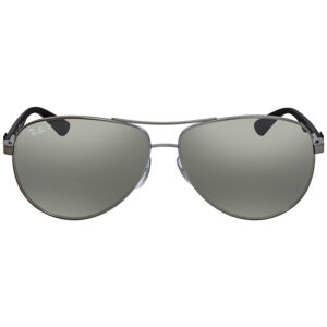 Home ray ban ray ban carbon fibre polarized silver mirror aviator men's sunglasses rb8313 004/k6 61
